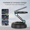 Portronics Hold Y Magnetic Vacuum Suction Mobile Holder, Multiple Angle Adjustment, Retractable, Strong Magnetic Attachment, Compatible with iPhone & Android Phone for Car, Desk, Mirror, Glass(Black)