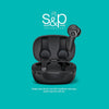 FINGERS ANC-HopBeats TWS Earbuds (Quad Mics with ANC & SNC™ (Surround Noise Cancellation) Technology, Snap & Pair™ Technology, Deep Bass, 22-Hour Playtime, 3 Sound Effects, IPX4 Rating), Rich Black
