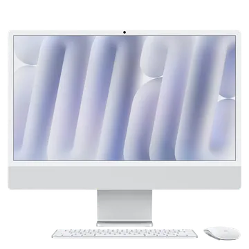 Apple iMac 24 Inch 4.5K Retina Display MWUV3HN/A (16GB, 512GB, M4 Chip, macOS Sequoia, Silver)