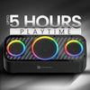 Portronics Microblast 60W HD Sound Portable Party Speaker With Bass Boost Technology, Upto 5 Hours Playtime, 2.1 Channel, RGB LED Lights, Bluetooth 5.3V, AUX In,USB Drive,SD Card, Type C Fast Charging