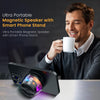 Portronics Nadya 6W Magnetic Bluetooth Speaker with MagSafe Mobile Stand, HD Sound, Upto 4 Hours Playtime, 40mm Driver, RGB LED Lights, Bluetooth 5.3V, Transparent Speaker, Type C Charging(Black)