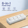 Portronics Power Plate 18 Extension Board with 3 Universal Power Sockets, 1500 Watts, 3 Meter Long Heavy-Duty Cord, USB-A & USB-C Ports for Charging(White)