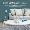 Portronics Power Plate 9 Pro, 2500W 7-in-1 Desktop Charging Station with 4X Universal Sockets, 12W USB-A & Type-C Ports, Space-Saving Power Extender, 2M Cord, Power Switch, Child Proof Shutters