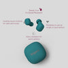 FINGERS SizeZero Pods2 World's Tiniest TWS Earbuds with 15-Hour Total Playtime, Quick Charge of 10 mins for 2-Hour Playtime, Built-in Mic with SNC™ Technology for Clear Calls (Teal)