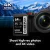 Lexar Professional Silver Plus 64GB SDXC UHS-I  Card Read Upto 205MB/s, Write Up to 150MB/s