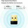 TP-Link Nano AC600 USB Wi-Fi Adapter(Archer T2U Nano)- 2.4G/5G Dual Band Wireless Network Adapter for PC Desktop Laptop, Mini Travel Size, Supports Windows 11,10, 8.1, 8, 7, XP/Mac OS 10.9-10.26