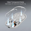 Portronics Toad 8 Transparent Wireless Bluetooth Mouse with Dual Wireless (BT + 2.4 GHz), Rechargeable Battery, Noise-Free Clicking, Show/Hide Desktop, Multi-Device Pair, Adjust Sensitivity White