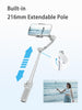 FeiyuTech Vimble 4 VB4 3-Axis Smartphone Gimbal Stabilizer,8.4’’Built-in Extendable Pole,Face/Object AI Tracking,fits iPhone14 13 pro/max Samsung Android Phone YouTube INS TikTok,Max 260g