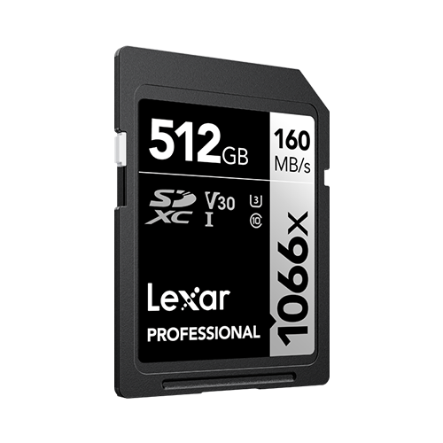 Lexar Professional 512GB 1066x SDXC UHS-1 SD Card For Camera V30 LSD10660512G-BNNNG