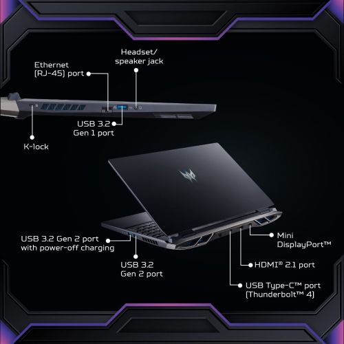 Acer Predator Helios 300 Gaming Laptop Intel Core i9 12th Generation Windows 11 Home/16 GB/ 1TB SSD/ 6GB NVIDIA RTX 3060 165Hz PH315-55 with 39.6 cm -15.6 Inches QHD IPS Display