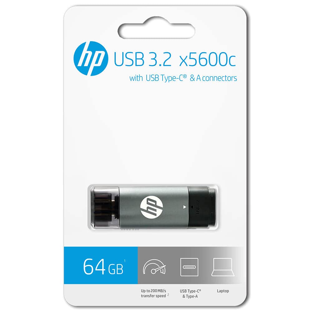 Hp x5600C 64GB With USB Type C Connector Pendrive