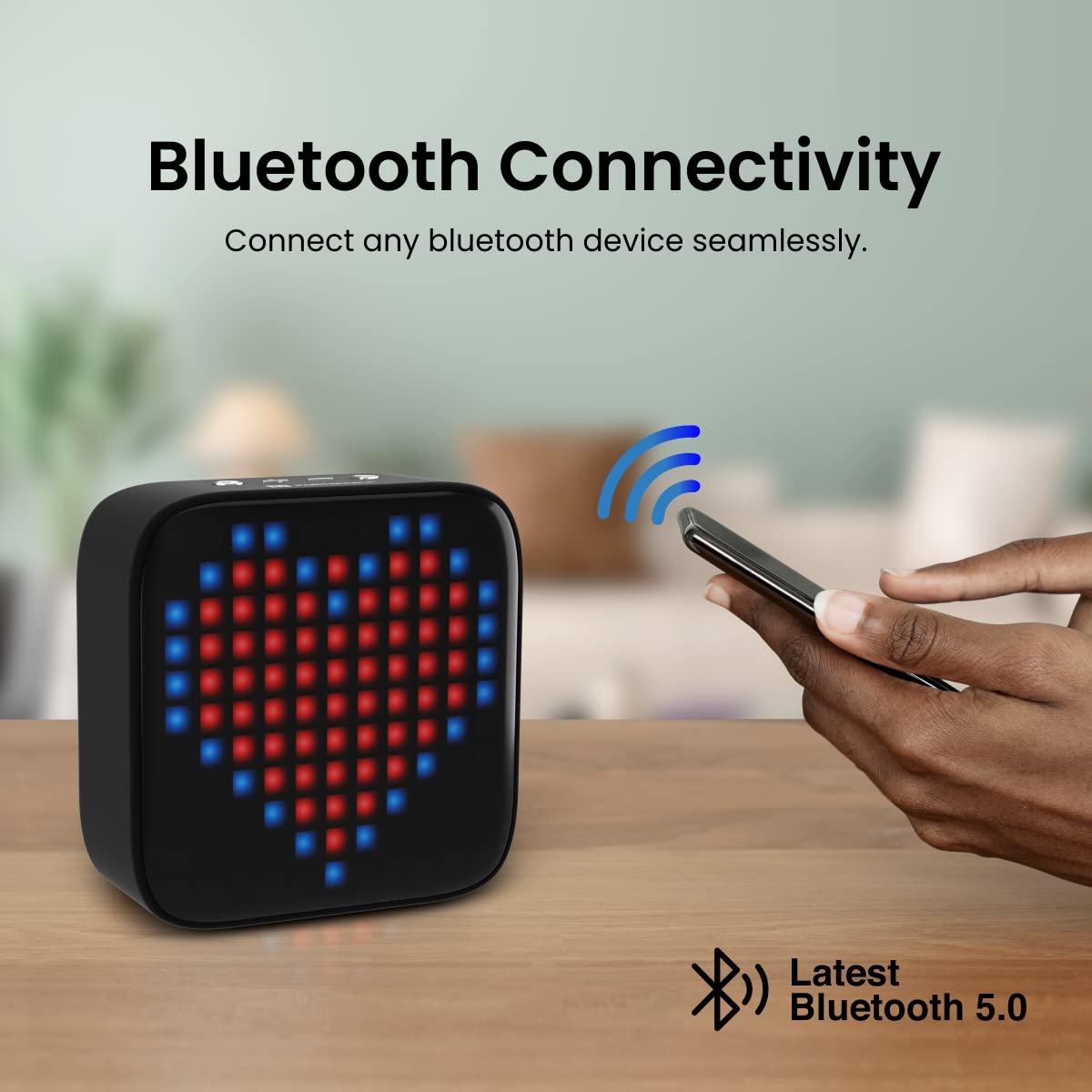Portronics Pixel Portable Bluetooth Speaker TWS Feature,USB & SD Card Slot 8W