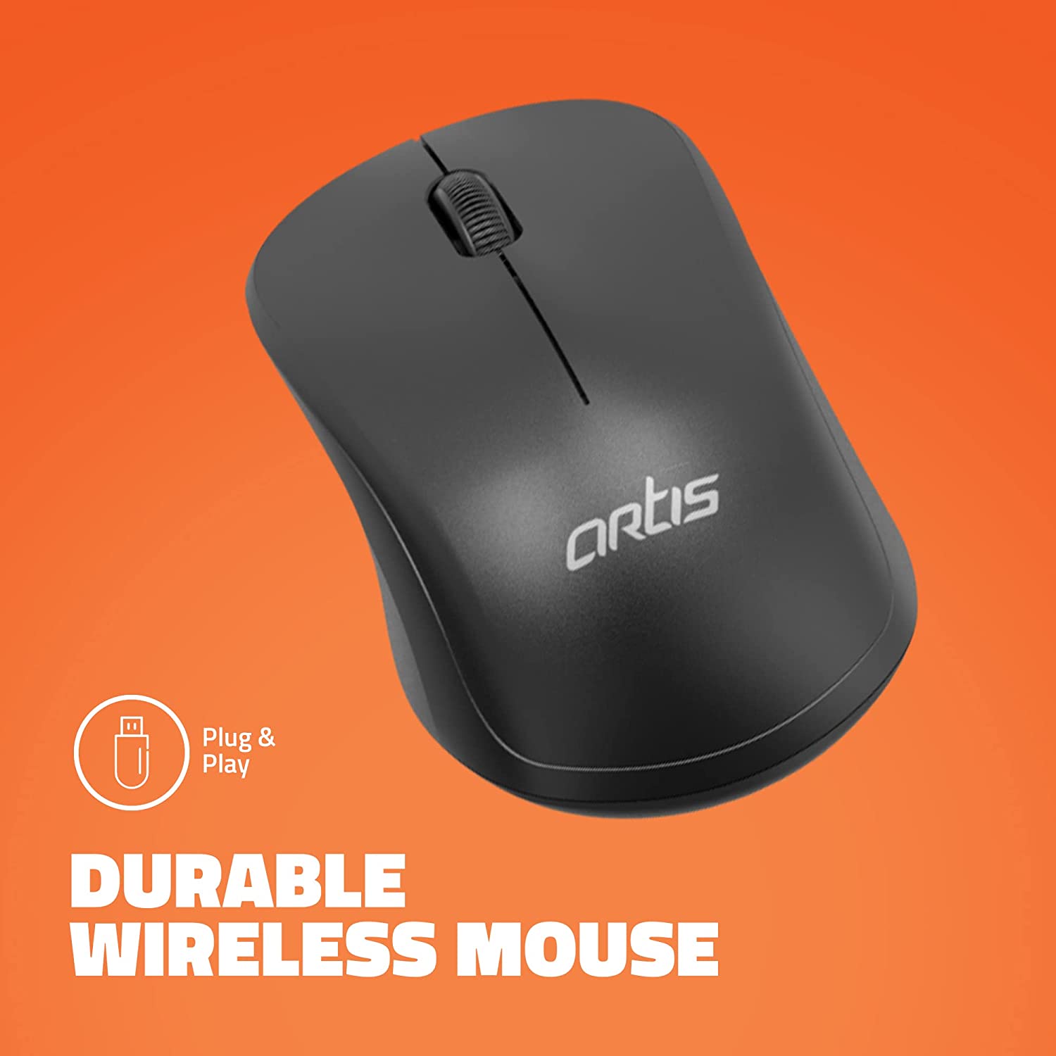 Artis WP10M Wireless Mouse Plug & Play 1200 DPI