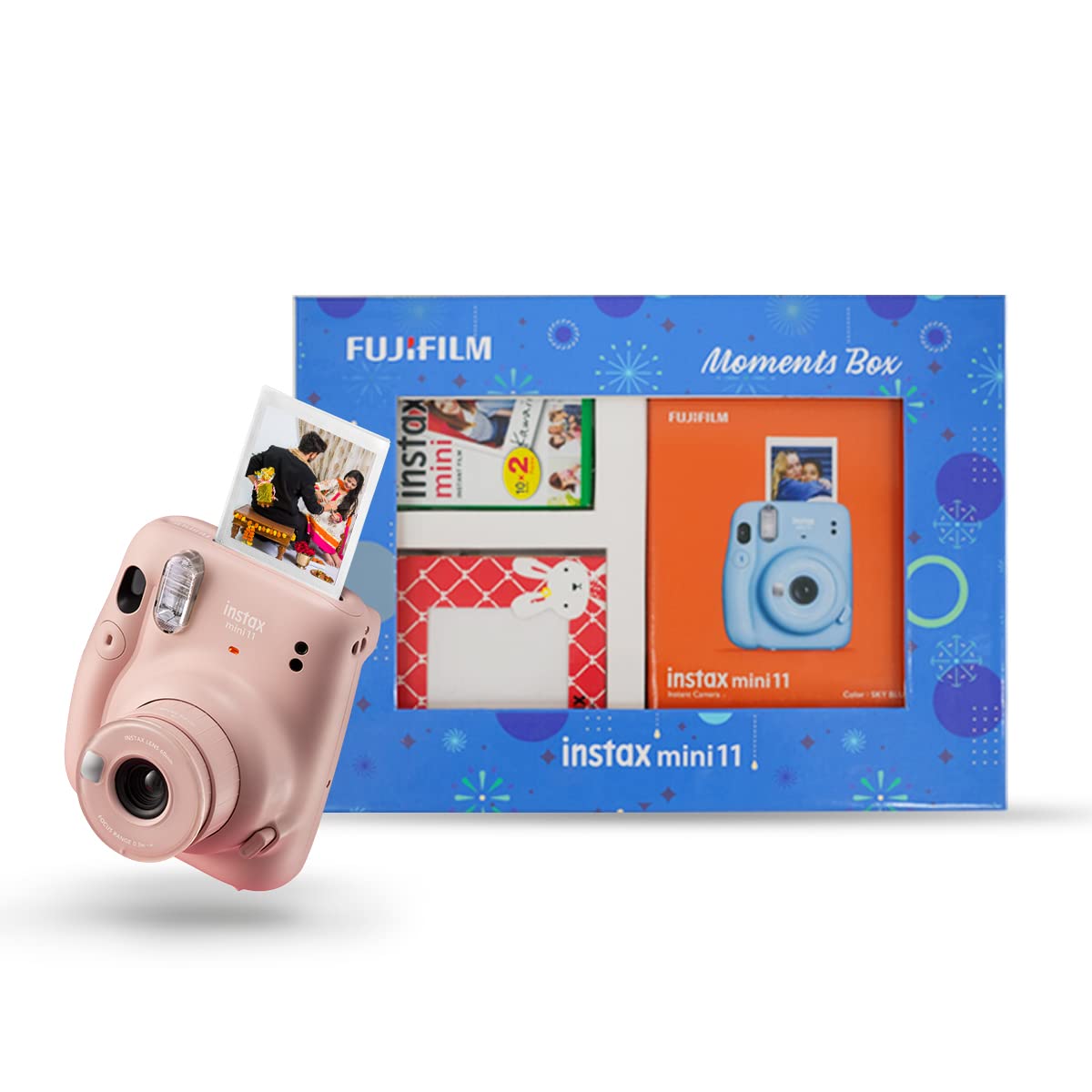 Fujifilm Instax Mini 11 Moments Forever With 20 Shots Instant Camera Pink Colour