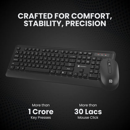 Portronics Key5 Combo Wireless Keyboard & Mouse 2.4GHz