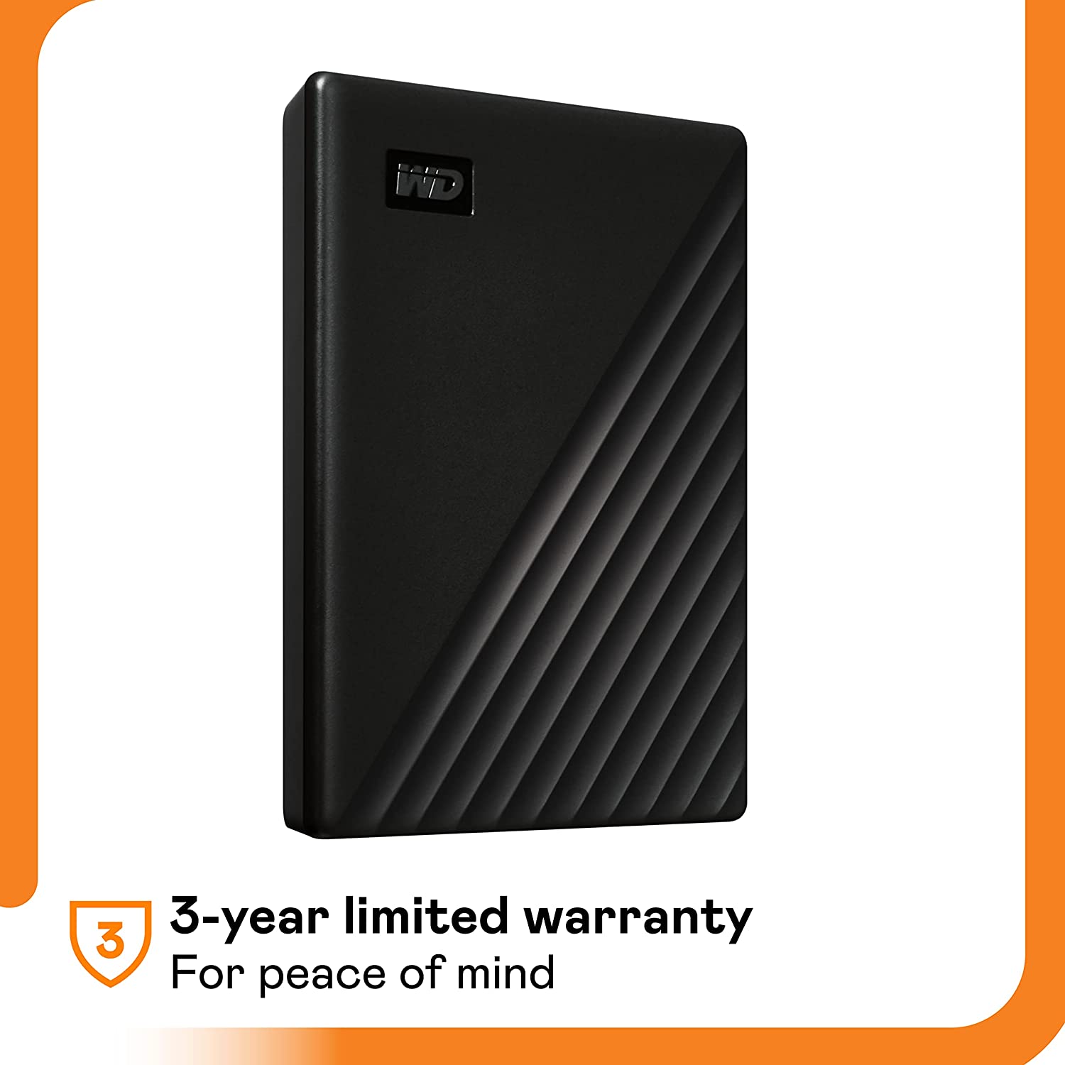 WD My Passport 5TB Portable Hard Disk With USB3.0,Automatic Backup Compatible with Windows & Mac-Black