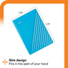 WD My Passport 4TB Portable Hard Disk With USB3.0,Automatic Backup Compatible with Windows & Mac-Blue