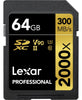 Lexar Professional 2000x 64GB SDHC UHS-II SD Card For Camera LSD2000064G-BNNNG