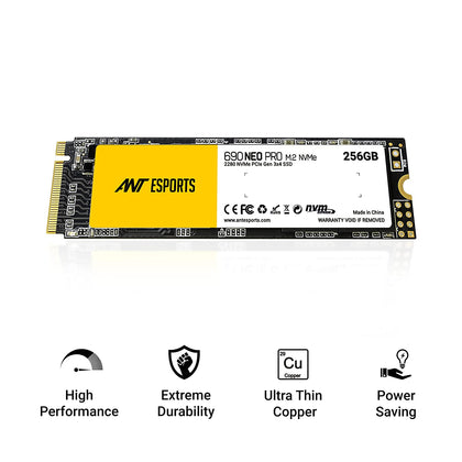 ANT Esports 690 Neo Pro M.2 NVMe 256GB SSD,Speed Upto 1800MB/s of Read, 1100MB/s of Write