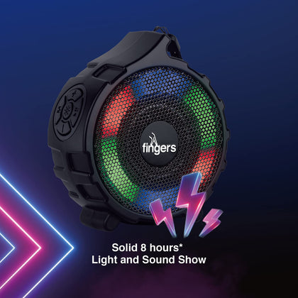 Fingers RGB-Gem Portable Bluetooth Speaker with RGB Lights 8 Hours Playback