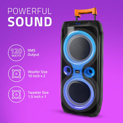 Artis BT916 120Watts Wireless Bluetooth Party Speaker With EQ Mode Full RGB Front Panel