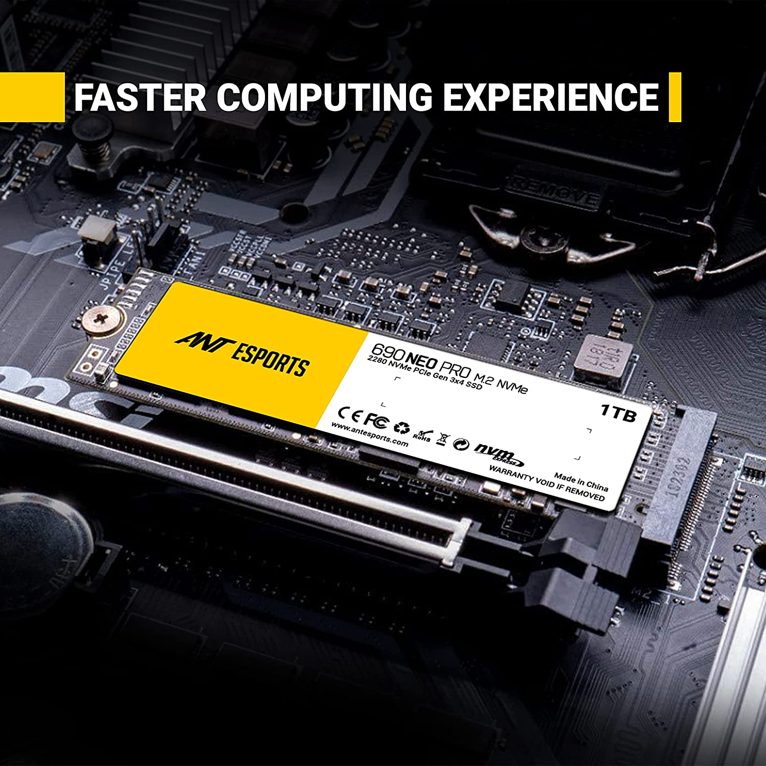 ANT Esports 690 Neo Pro M.2 NVMe 1TB SSD,Speed Upto 2000MB/s of Read, 1500MB/s of Write