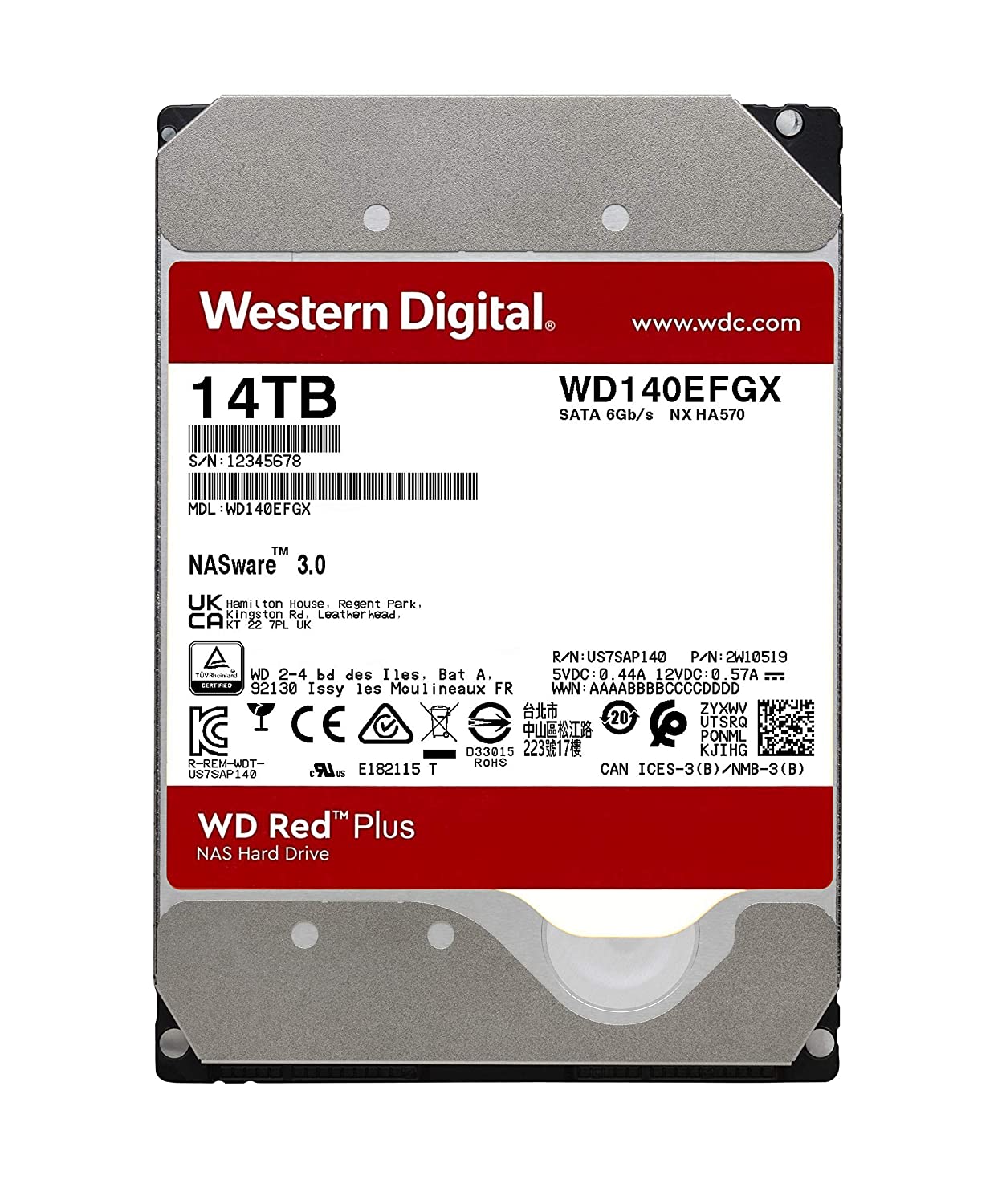 Western Digital 14TB Red Plus Internal Hard Drive 3.5