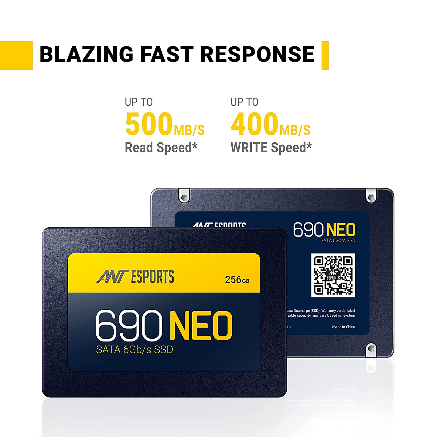 ANT Esports Neo 690 Sata SSD 256GB SSD,Ultra Low Power Consumption