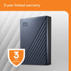WD 4TB My Passport Portable Hard Disk Drive For Windows & Mac-Blue