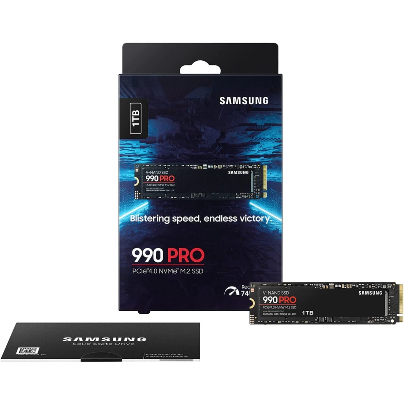 Samsung 990 Pro 1TB NVMe M.2 PCIe 4.0 SSD Internal Solid State Drive Fastest Speed for Gaming MZ-V9P1T0BW