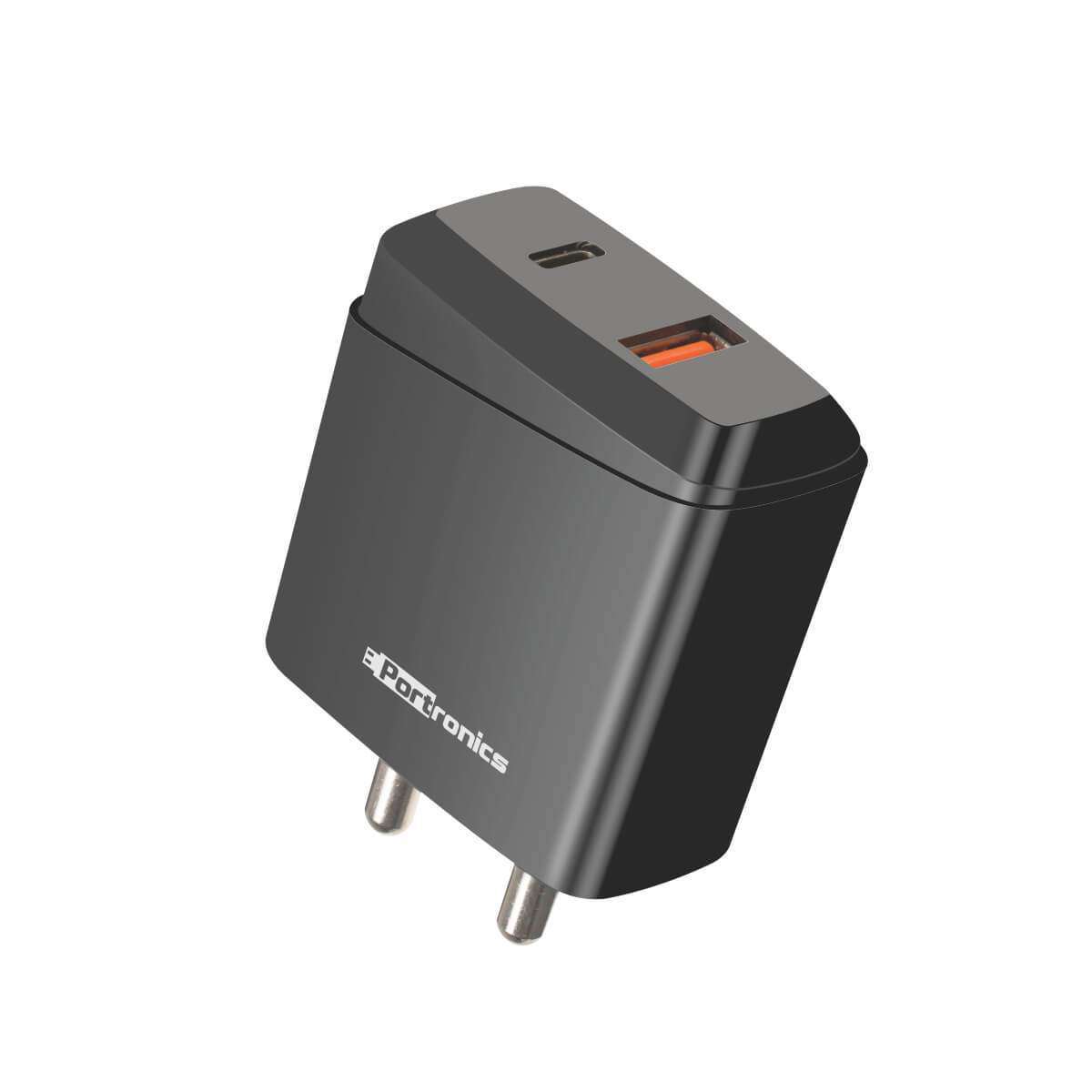 Portronics Adapto 22 Travel Adapter With QC+ Type C Output