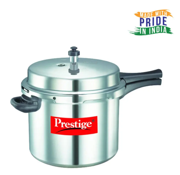 Prestige Popular Aluminium Pressure Cooker,10 Litre,Silver
